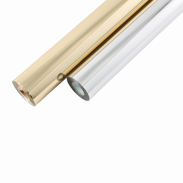 Горячая продажа ПЭТ-основания 220 Золотая глянцевая фольга для горячего тиснения для бумаги и ламинированной бумаги